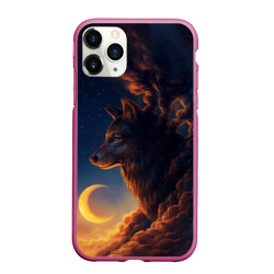 Чехол для iPhone 11 Pro Max матовый Ночной Волк Night Wolf