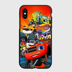 Чехол для iPhone XS Max матовый Вспыш и чудо-машинки главные Герои