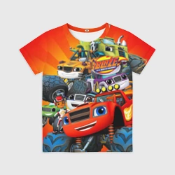 Детская футболка 3D Вспыш и чудо-машинки главные Герои