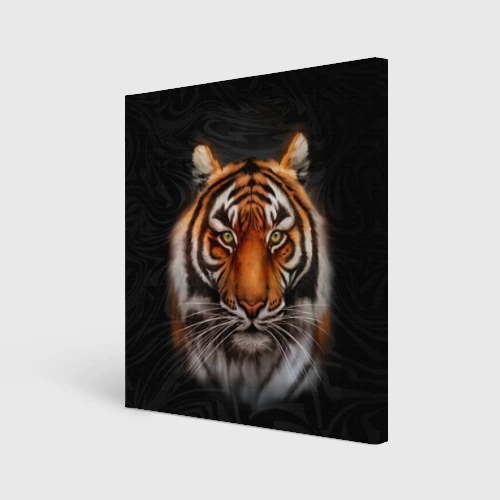 Холст квадратный Реалистичный тигр Realistic Tiger
