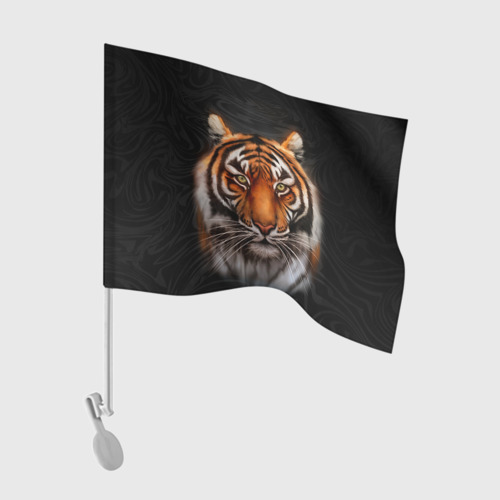 Флаг для автомобиля Реалистичный тигр Realistic Tiger
