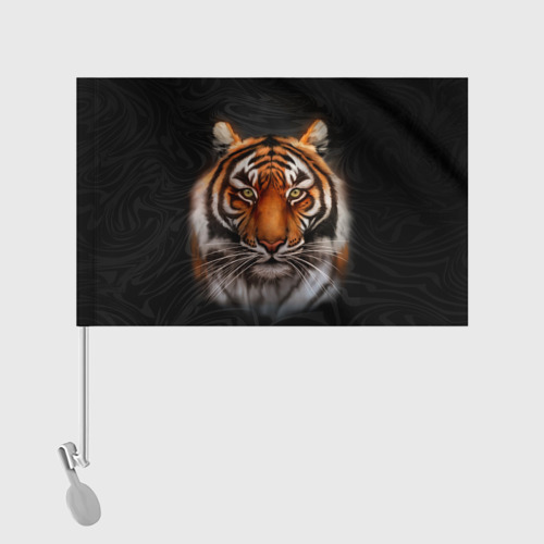 Флаг для автомобиля Реалистичный тигр Realistic Tiger - фото 2