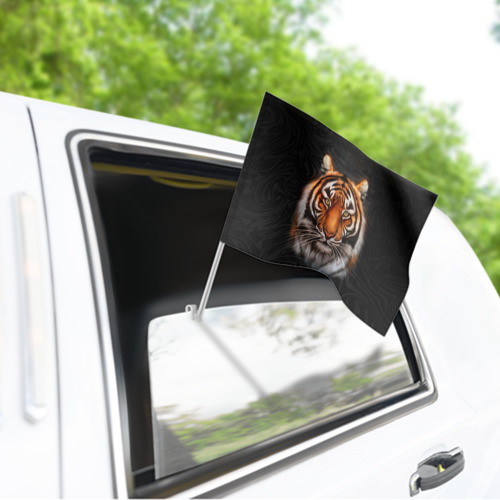 Флаг для автомобиля Реалистичный тигр Realistic Tiger - фото 3