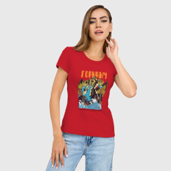 Женская футболка хлопок Slim Змей Горыныч в стиле Аниме Годзилла - фото 2
