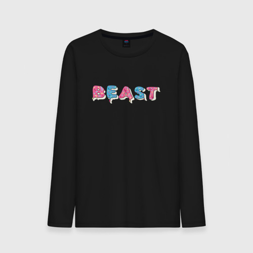 Мужской лонгслив хлопок Mr Beast - Art 1, цвет черный