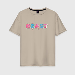 Женская футболка хлопок Oversize Mr Beast - Art 1