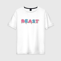 Женская футболка хлопок Oversize Mr Beast - Art 1