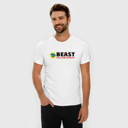 Мужская футболка хлопок Slim Mr Beast Philanthropy - фото 2