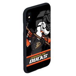 Чехол для iPhone XS Max матовый Анахайм Дакс, Anaheim Ducks - фото 2