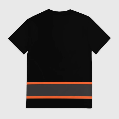 Мужская футболка 3D с принтом Анахайм Дакс, Anaheim Ducks, вид сзади #1