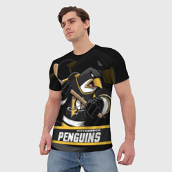Мужская футболка 3D Питтсбург Пингвинз, Pittsburgh Penguins - фото 2