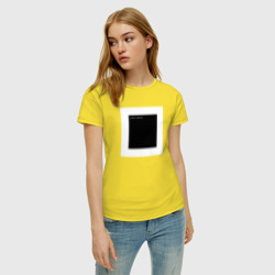 Женская футболка хлопок Чёрный квадрат программиста Hello World - фото 2