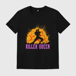 Мужская футболка хлопок JoJo Killer Queen королева убийца smoke