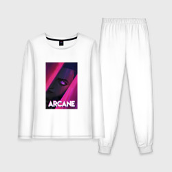 Женская пижама с лонгсливом хлопок Arcane Neon