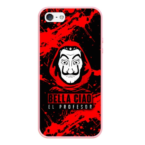 Чехол для iPhone 5/5S матовый Бумажный Дом LA Casa de Papel Bella ciao, цвет баблгам