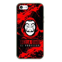 Чехол для iPhone 5/5S матовый Бумажный Дом LA Casa de Papel Bella ciao