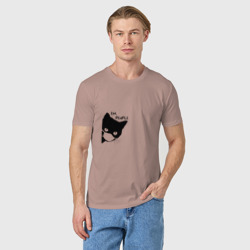 Мужская футболка хлопок Кот в маске - фото 2
