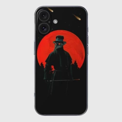 Чехол для iPhone 16 силиконовый с защитой камеры Чумной доктор
