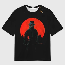 Женская футболка oversize 3D Чумной доктор