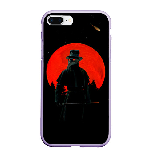 Чехол для iPhone 7Plus/8 Plus матовый Чумной доктор, цвет светло-сиреневый