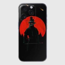 Чехол для iPhone 15 Pro силиконовый с защитой камеры Чумной доктор