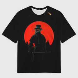 Мужская футболка oversize 3D Чумной доктор