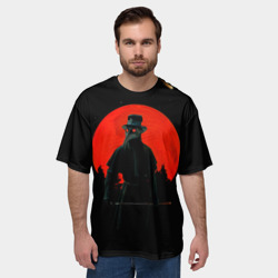 Мужская футболка oversize 3D Чумной доктор - фото 2