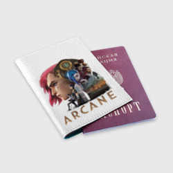 Обложка для паспорта матовая кожа Arcane "Аркейн" - фото 2
