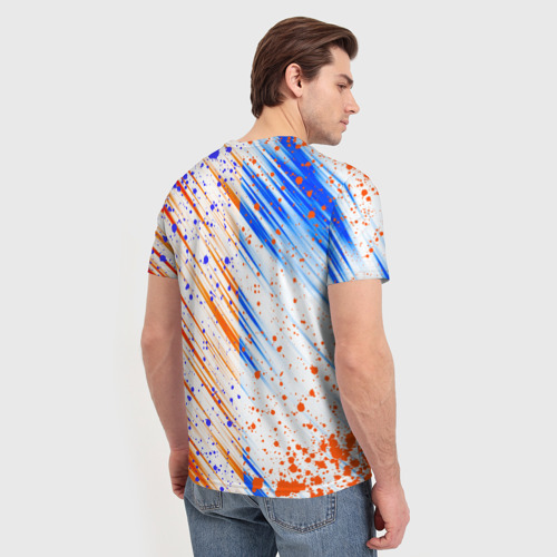 Мужская футболка 3D с принтом Вспыш и чудо-машинки Пикап & AJ, вид сзади #2