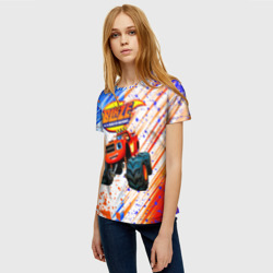 Женская футболка 3D Вспыш и чудо-машинки Пикап & AJ - фото 2