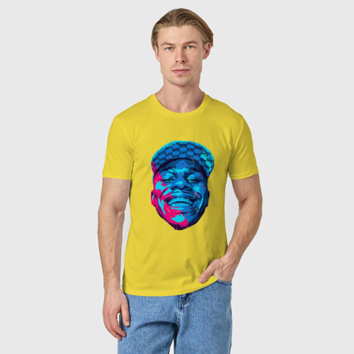 Мужская футболка хлопок DaBaby Art, цвет желтый - фото 3