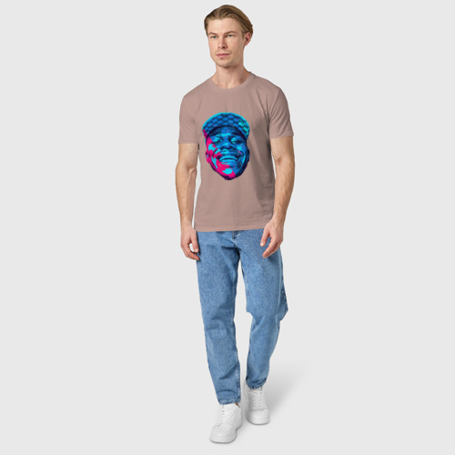 Мужская футболка хлопок DaBaby Art, цвет пыльно-розовый - фото 5