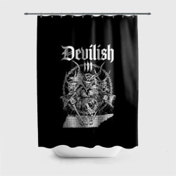 Штора 3D для ванной Devilish trio 615