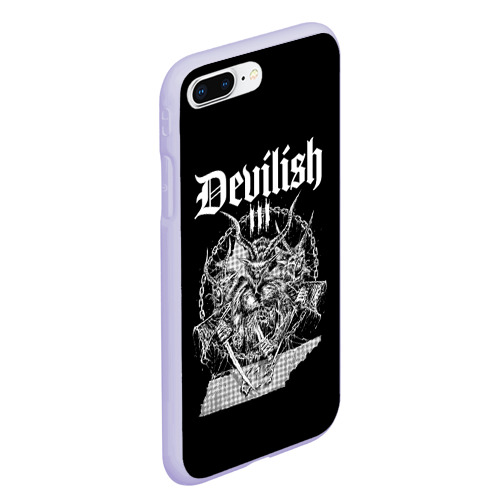 Чехол для iPhone 7Plus/8 Plus матовый с принтом Devilish trio 615, вид сбоку #3