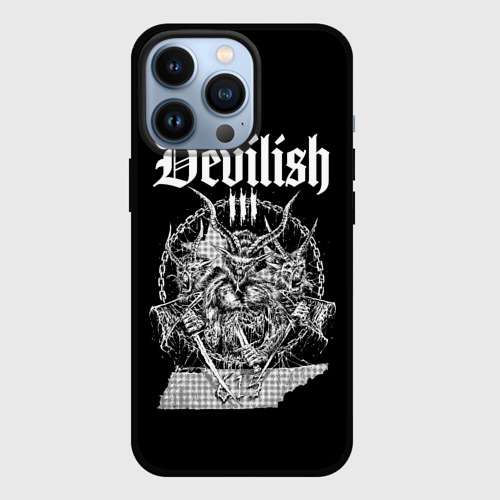 Чехол для iPhone 13 Pro Devilish trio 615, цвет черный