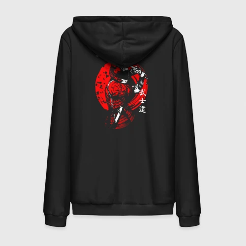 Мужская толстовка на молнии хлопок Самурай с мечом moto samurai katana Japan