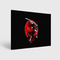 Холст прямоугольный Мото самурай с катаной Japan samurai