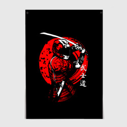 Постер Мото самурай с катаной Japan samurai
