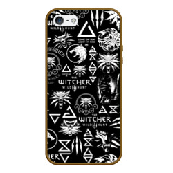 Чехол для iPhone 5/5S матовый Ведьмак логобомбинг the Witcher