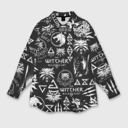 Женская рубашка oversize 3D Ведьмак логобомбинг the Witcher