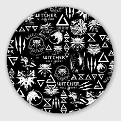 Круглый коврик для мышки Ведьмак логобомбинг the Witcher