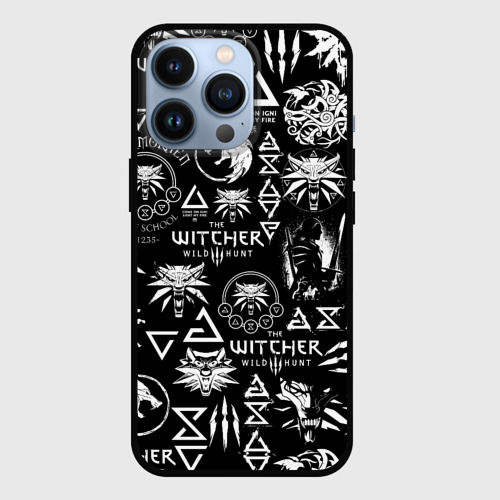 Чехол для iPhone 13 Pro Ведьмак логобомбинг the Witcher, цвет черный