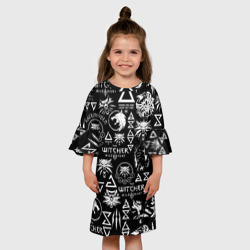 Детское платье 3D Ведьмак логобомбинг the Witcher - фото 2