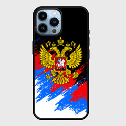 Триколор Россия, брызги красок – Чехол для iPhone 14 Pro Max с принтом купить