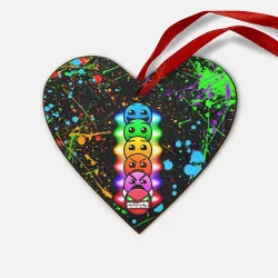 Деревянная игрушка Сердце Geometry Dash levels, брызги красок
