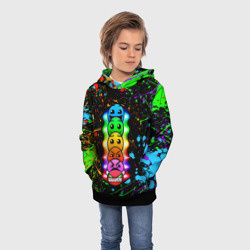 Детская толстовка 3D Geometry Dash levels, брызги красок - фото 2