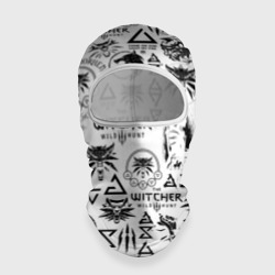 Балаклава 3D The Witcher logobombing чёрно белый Ведьмак паттерн