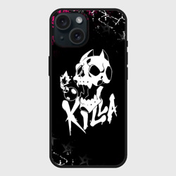 Чехол силиконовый для Apple iPhone 15 матовый JoJo Killer Queen киллер Квин killa череп