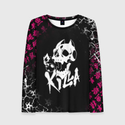 Женский лонгслив 3D JoJo Killer Queen киллер Квин killa череп