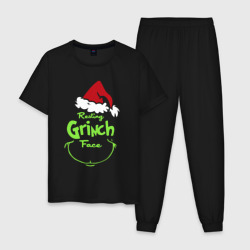 Мужская пижама хлопок Resting Grinch Face